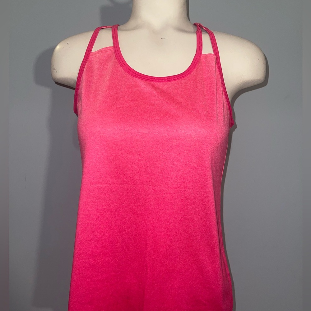 Layer 8 pink race back tank top shirt athletic yoga size medium